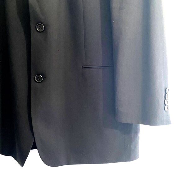 Hugo Boss Einstein Suit‎ Jacket 100% Virgin Wool Black Blazer Size 46L - Picture 2 of 5